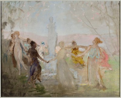 Schizzo per il dipinto «Processione attorno alla statua della Venere di Milo» da Jan Ciągliński