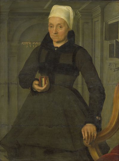 Ritratto di Lysbeth Hendriksdr (1536-dopo il 1603). Moglie di Bartholomeus van der Wiere da Jan Claesz. (attributed to)