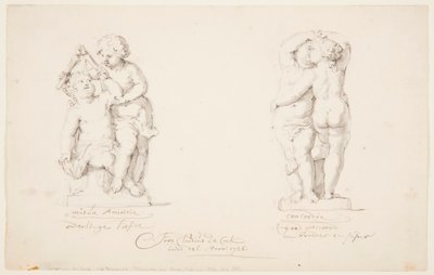 Disegno, Progetti per un gruppo statuario: "Amicizia", "Accordo", 1726 da Jan Claudius de Cock