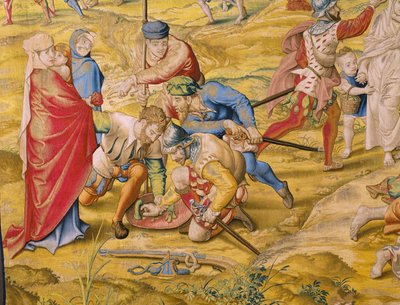 Serie La conquista di Tunisi: La presa di Tunisi. Cartonista Jan Cornelisz Vermeyen. Atelier Willem de Pannemaker, Bruxelles. Ca 1545. (dettaglio) da Jan Cornelisz Vermeyen