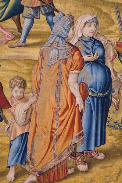 Serie La conquista di Tunisi: Il saccheggio di Tunisi. Cartonista Jan Cornelisz Vermeyen. Atelier Willem de Pannemaker, Bruxelles. Ca 1545. (dettaglio) da Jan Cornelisz Vermeyen