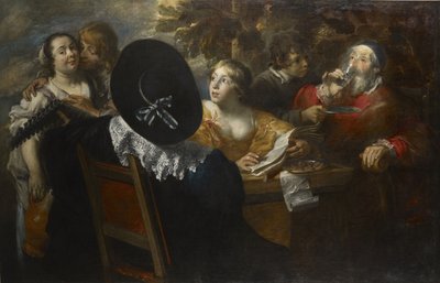 La compagnia allegra I cinque sensi, metà del XVII secolo da Jan Cossiers
