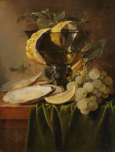 Natura Morta con un Bicchiere e Ostriche, ca. 1640 da Jan Davidsz de Heem