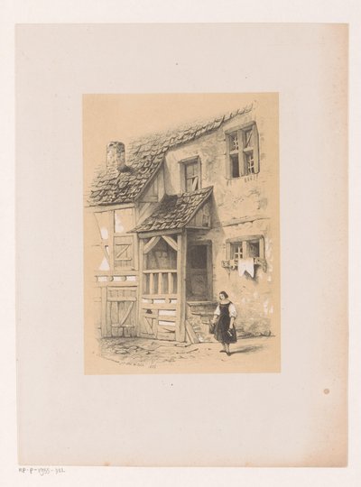 Facciata di una casa da Jan Diederikus Kruseman