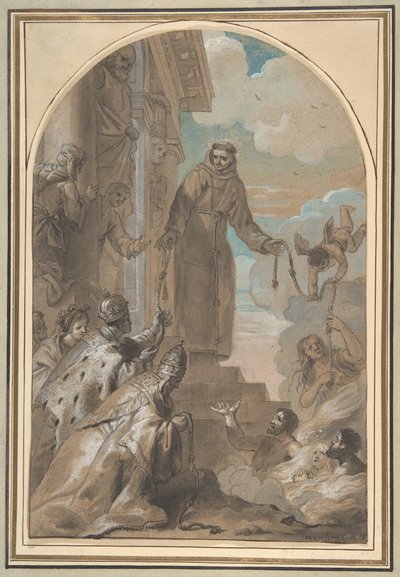 La distribuzione delle corde francescane, 1667 da Jan Erasmus Quellinus