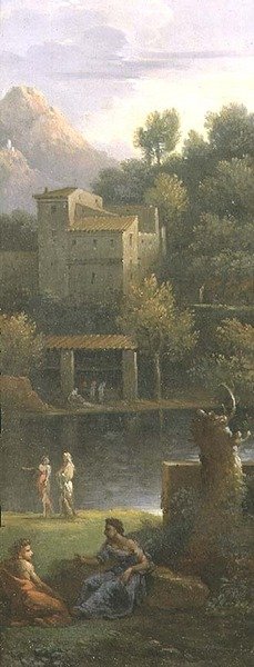 Figure in un paesaggio classico da Jan Frans van Bloemen