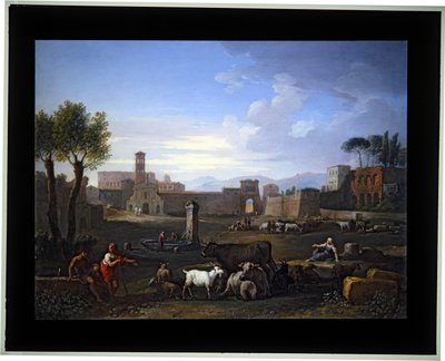 Serie di quattro capricci; (1) Campo Vaccino da Jan Frans van (1662 1749) Bloemen
