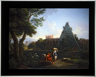 Serie di Quattro Capricci; (3) Piramide di Cestio da Jan Frans van (1662 1749) Bloemen