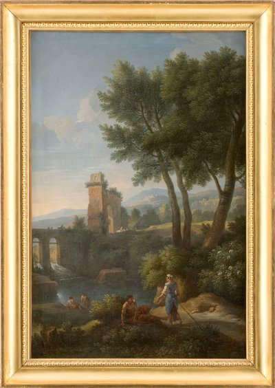 Paesaggio al ponte da Jan Frans van Bloemen