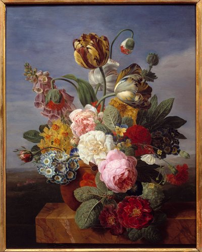 Fiori in un vaso Dipinto di Jan Frans Van Dael (1764-1840) 1810 Orleans, Museo delle Belle Arti da Jan Frans van Dael