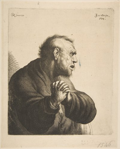 Un uomo in lutto da Jan Georg van Vliet