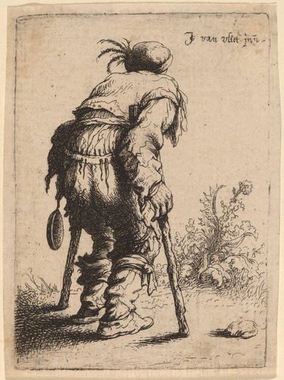 Mendicante con due stampelle, 1632 da Jan Georg van Vliet