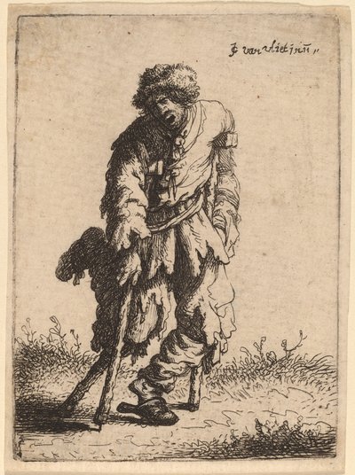Mendicante con una gamba di legno, 1632 da Jan Georg van Vliet