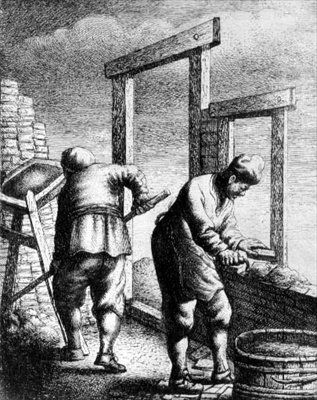 Muratori, da una serie che raffigura mestieri e professioni, c.1635 da Jan Georg van Vliet