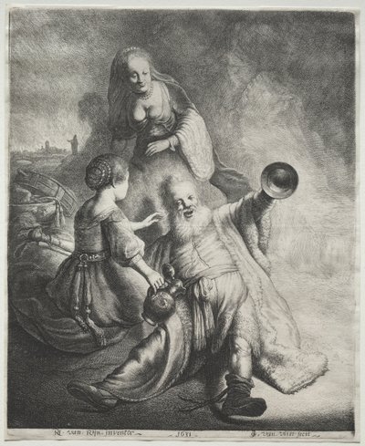 Lot e le sue figlie, 1600s da Jan Georg van Vliet