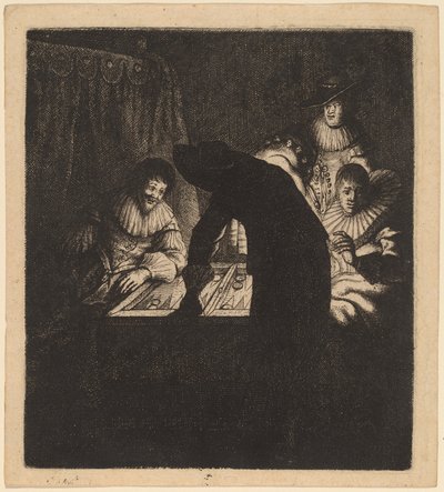 I giocatori di backgammon, c. 1630 da Jan Georg van Vliet