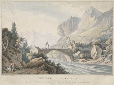Veduta del ponte di Saint Maurice in Svizzera da Jan Gerard Waldorp