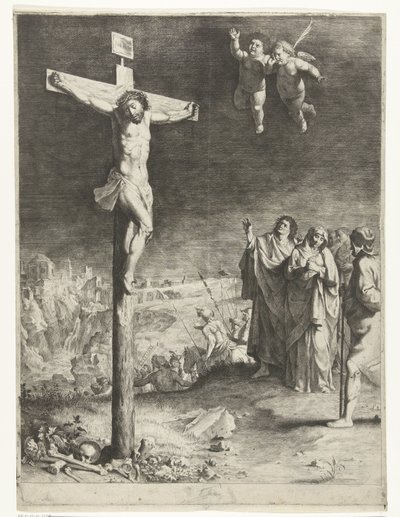 Cristo sulla croce con Maria e Giovanni in lutto da Jan Gerritsz. van Bronckhorst
