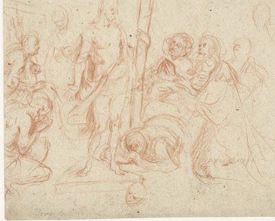 Cristo con la croce, circondato da figure inginocchiate da Jan Gerritsz. van Bronckhorst