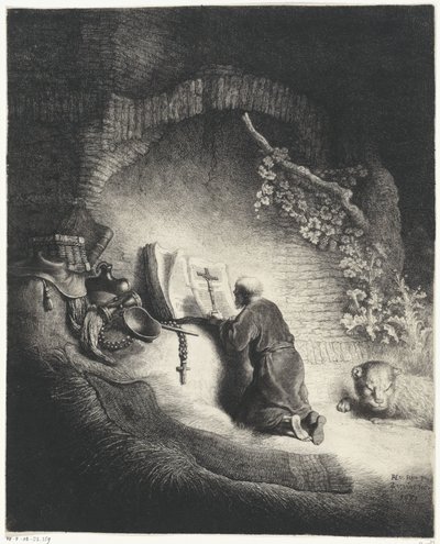 San Girolamo in preghiera da Jan Gillisz. van Vliet