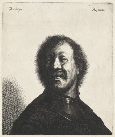 Uomo che ride con colletto da Jan Gillisz. van Vliet