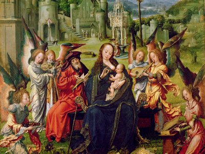Angeli musicisti (dettaglio) da Jan Gossaert