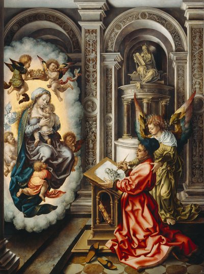 Tedesco: Hl. Lukas malt die Madonna San Luca che dipinge la Vergine da Jan Gossaert