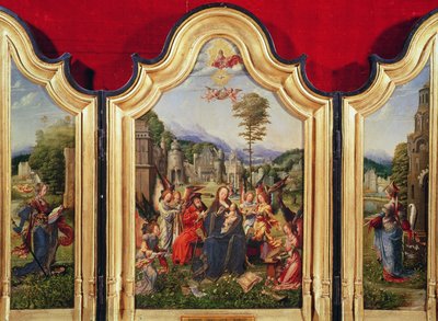 La Sacra Famiglia con Santa Caterina e Santa Barbara da Jan Gossaert