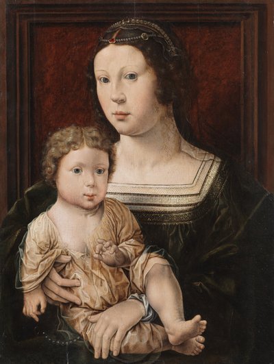 Vergine e Bambino (Anna von Bergen e suo figlio) 1521 da Jan Gossaert