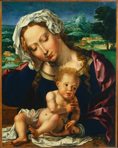 Vergine e Bambino in un paesaggio, 1531 da Jan Gossaert