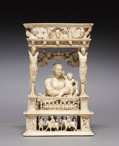Vergine e bambino in una cornice architettonica, c. 1530-1540 da Jan Gossaert