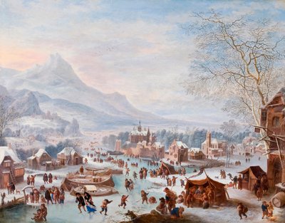 Scena invernale con pattinatori da Jan Griffier