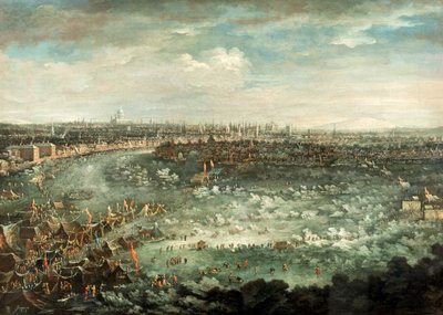 Il Tamigi durante il grande gelo del 1739 da Jan Griffier II