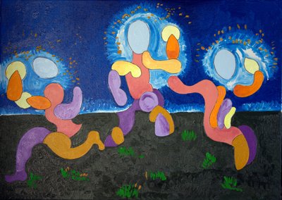 Nelle calde notti di giugno, i Trogloditi celebrano il Fuoco, 2009 da Jan Groneberg