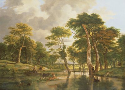 La caccia al cervo da Jan Hackaert