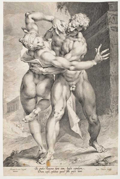 Un Romano che Rapisce una Donna Sabina da Jan Harmensz. Muller