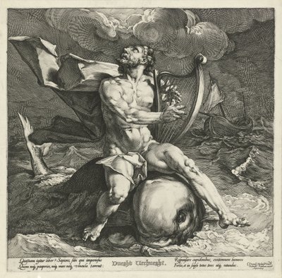 Arione sul delfino da Jan Harmensz. Muller