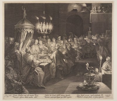 La festa di Belshazzar da Jan Harmensz. Muller