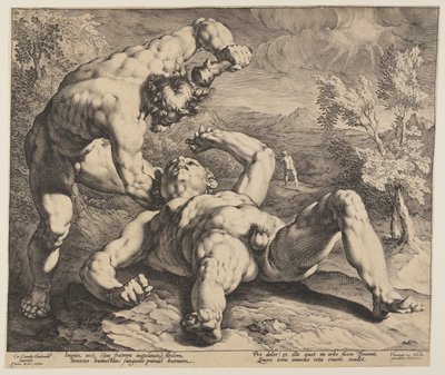 Caino che uccide Abele da Jan Harmensz. Muller