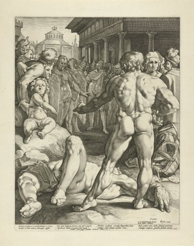 Combattimento tra Ulisse e Irus da Jan Harmensz. Muller