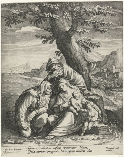 Sacra Famiglia con Elisabetta e Giovanni Battista da Jan Harmensz. Muller