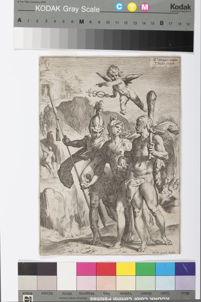 Minerva, guidata da Ercole e Marte da Jan Harmensz Muller