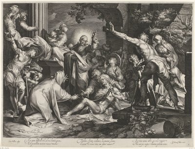 Resurrezione di Lazzaro da Jan Harmensz. Muller