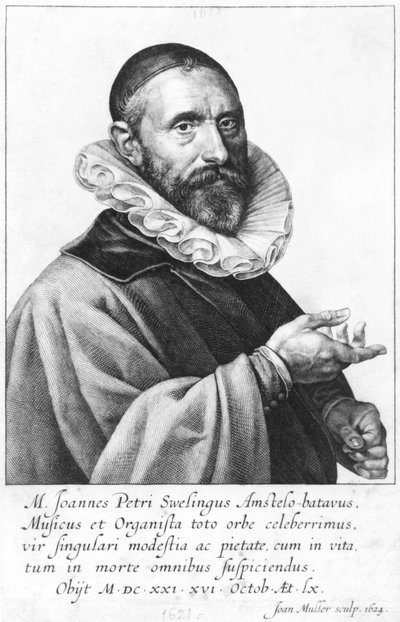 Ritratto di Jan Pieterszoon Sweelinck, 1624 da Jan Harmensz Muller