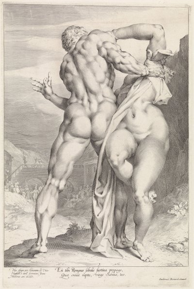 Ratto di una donna sabina, vista posteriore da Jan Harmensz. Muller