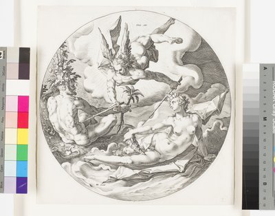 La creazione della terraferma e dei mari, c.1589 da Jan Harmensz Muller