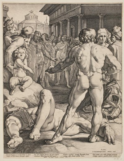 La lotta tra Ulisse e Irus da Jan Harmensz. Muller