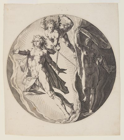 Il primo giorno, tavola 2, dalla Creazione del mondo da Jan Harmensz. Muller