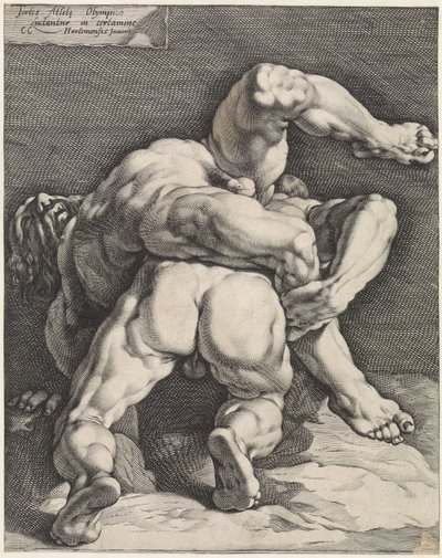 Due lottatori da Jan Harmensz. Muller