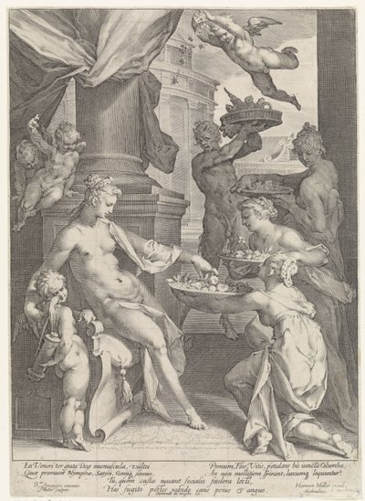 Venere onorata da ninfe e un fauno da Jan Harmensz. Muller